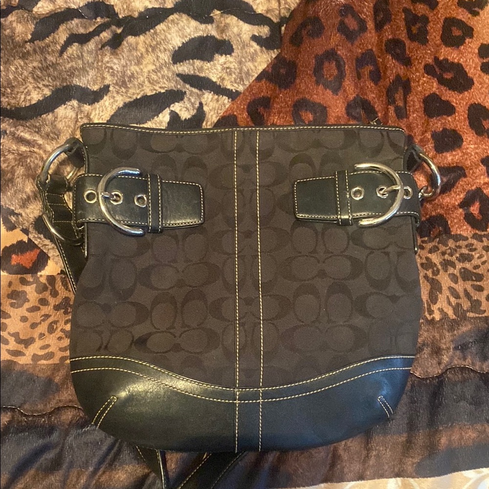 Coach Black Crossbody Bag with Silver Hardware